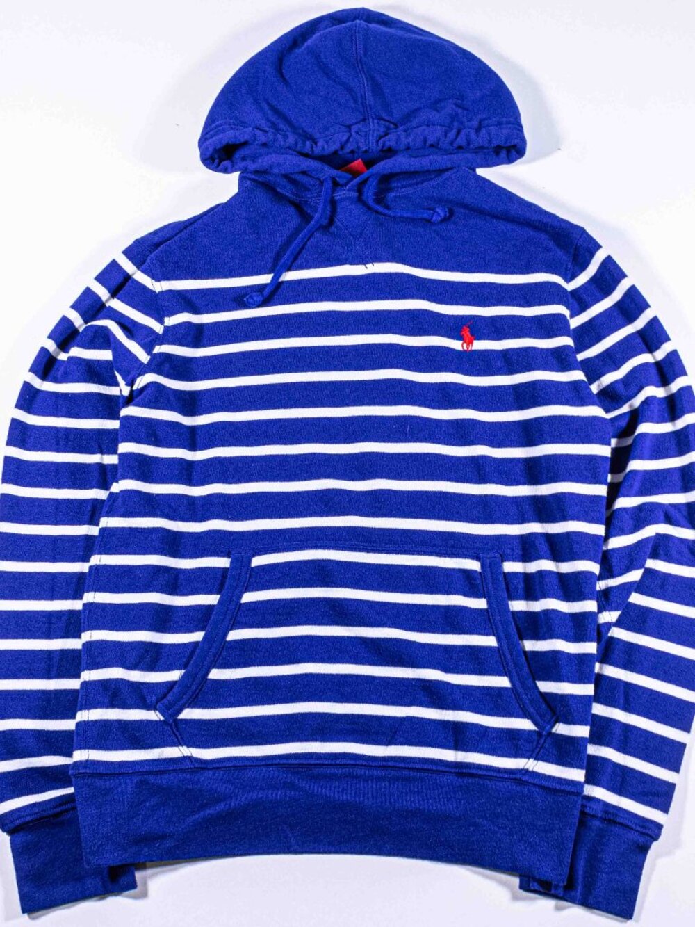 Polo Ralph Lauren Striped Knit Hoodie Sweatshirt Mens Medium Pony Y2K Preppy